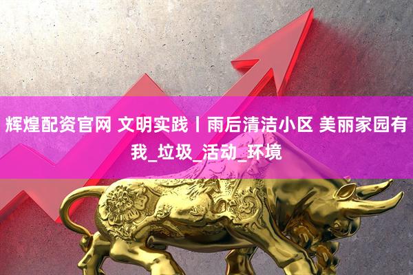 辉煌配资官网 文明实践丨雨后清洁小区 美丽家园有我_垃圾_活动_环境