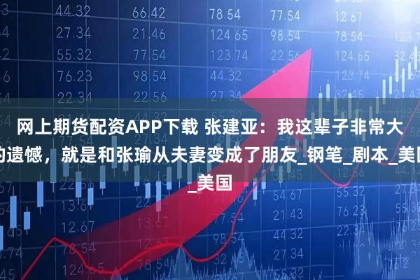 网上期货配资APP下载 张建亚：我这辈子非常大的遗憾，就是和张瑜从夫妻变成了朋友_钢笔_剧本_美国